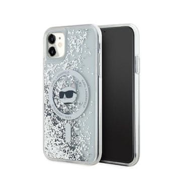 Karl Lagerfeld Liquid Glitter Choupette Head MagSafe - maskica za iPhone 11 (prozirna)
