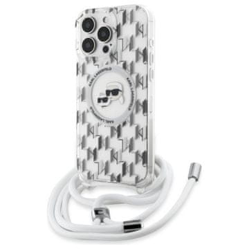 Karl Lagerfeld IML Crossbody Monogram Karl & Choupette Head MagSafe - maskica za iPhone 16 Pro (prozirna)