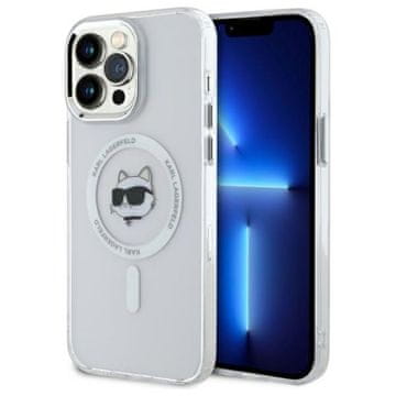 Karl Lagerfeld IML metalna Choupette glava MagSafe - maskica za iPhone 14 Pro Max (bijela)