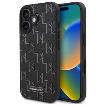 Karl Lagerfeld Hot Stamp MagSafe - maskica za iPhone 16 (crna)
