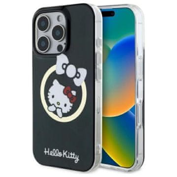 HELLO KITTY IML Zabavna mašna MagSafe - Futrola za iPhone 16 Pro Max (Crna)
