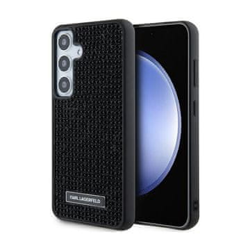 Karl Lagerfeld metalni logo s cirkonima - maskica za Samsung Galaxy S24 (crna)