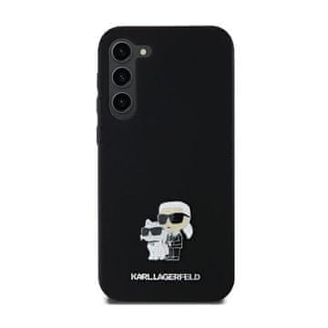Karl Lagerfeld silikonska metalna maskica Karl & Choupette za Samsung Galaxy A35 5G (crna)
