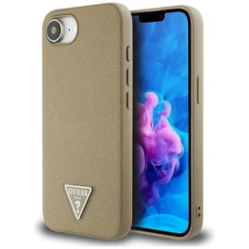 Guess Grained Triangle MagSafe - Futrola za iPhone 16e (Smeđa)