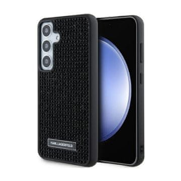 Karl Lagerfeld metalni logo s uzorkom vijenca - maskica za Samsung Galaxy S24+ (crna)