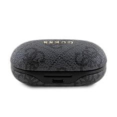 Guess 4G metalni logo - TWS ENC Bluetooth slušalice + kutijica za punjenje (crna)