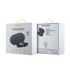 Guess 4G metalni logo - TWS ENC Bluetooth slušalice + kutijica za punjenje (crna)