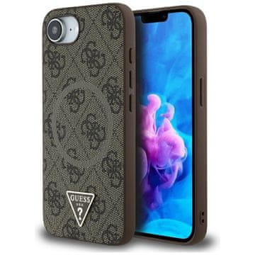Guess 4G prsten s trokutastim logom MagSafe - maskica za iPhone 16e (smeđa)