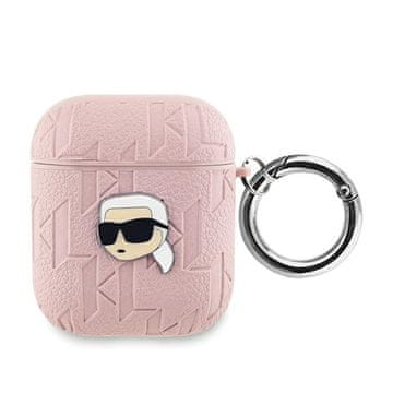 Karl Lagerfeld Monogram Karl Head - Futrola za AirPods 1/2 Gen (Ružičasta)