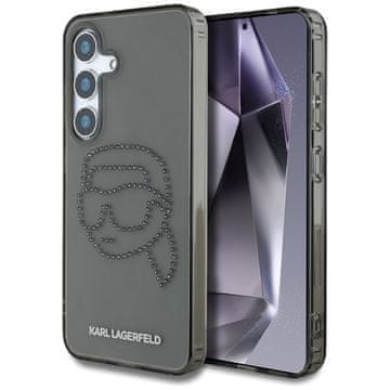 Karl Lagerfeld cirkoni Karl Head Logo - maskica za Samsung Galaxy S25 (crna)
