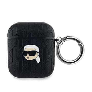 Karl Lagerfeld Monogram Karl Head - Futrola za AirPods 1/2 Gen (Crna)