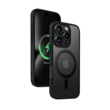 Crong Hybrid Frost MAG Cover - Futrola s MagSafeom za iPhone 16 Pro (Crna)
