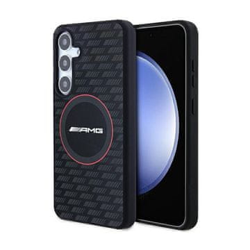 AMG silikonska maskica s uzorkom karbona MagSafe - Samsung Galaxy S24+ (crna)