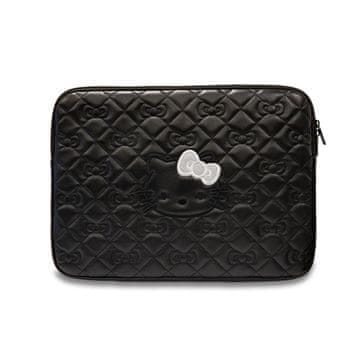 HELLO KITTY Zip PU prošiveni rukav s mašnama - torba za bilježnicu 13"" / 14"" (crna)