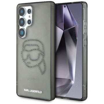 Karl Lagerfeld cirkoni Karl Head Logo - maskica za Samsung Galaxy S25 Ultra (crna)