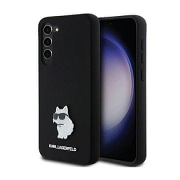 Karl Lagerfeld silikonska metalna futrola Choupette za Samsung Galaxy S24+ (crna)