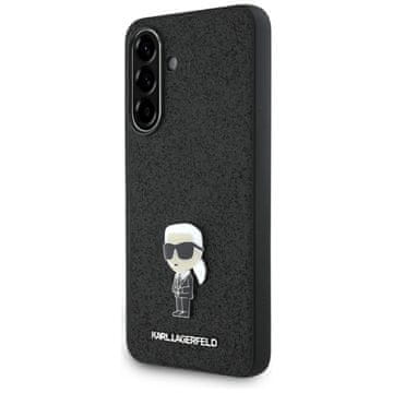 Karl Lagerfeld fiksna glitter Ikonik logo metalna igla - futrola za Samsung Galaxy A36 5G (crna)