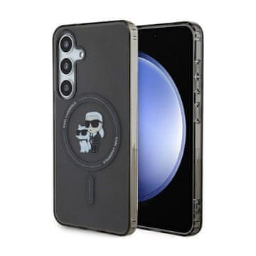 Karl Lagerfeld IML Karl & Choupette Glitter MagSafe - maskica za Samsung Galaxy S24 (crna)