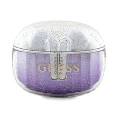 Guess Glitter Gradient - TWS Bluetooth slušalice + kutijica za punjenje (ljubičasta)