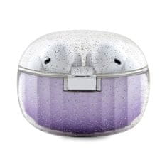 Guess Glitter Gradient - TWS Bluetooth slušalice + kutijica za punjenje (ljubičasta)