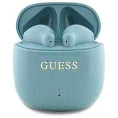 Guess Printed Classic Logo - TWS Bluetooth slušalice + torbica za punjenje (tirkizna)