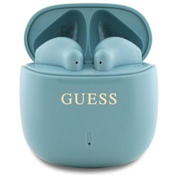 Guess Printed Classic Logo - TWS Bluetooth slušalice + torbica za punjenje (tirkizna)