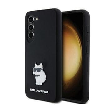 Karl Lagerfeld silikonska metalna futrola Choupette za Samsung Galaxy S24 (crna)