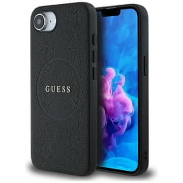 Guess Grained Ring MagSafe - maskica za iPhone 16e (crna)