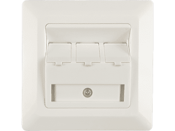 Ugradbeni adapter 3xRJ45 s poklopcima za prašinu