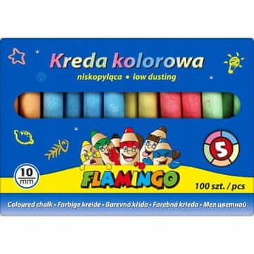 ŠKOLSKA KREDA FLAMINGO BOJA PL100 0761