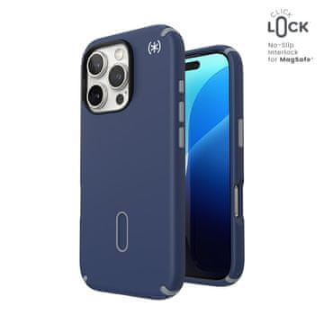 Speck Presidio2 Pro ClickLock & MagSafe - maskica za iPhone 16 Pro (plava / siva / bijela)