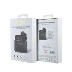 Guess printani logo - TWS Bluetooth slušalice + torbica za punjenje (crna)