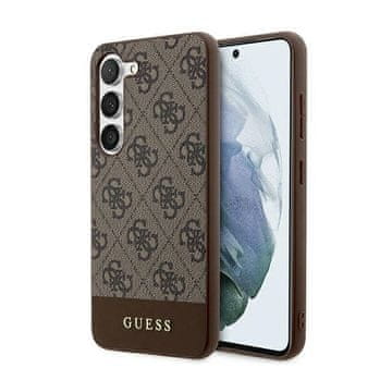 Guess 4G Bottom Stripe Metal Logo Collection - Futrola za Samsung Galaxy S24+ (Smeđa)