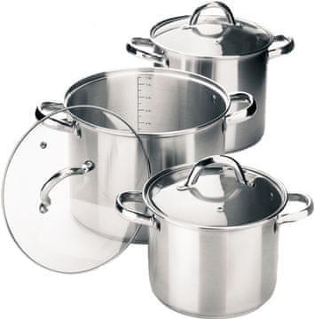 MAESTRO set velikih lonaca, 6 dijelova (3,5 l, 4,5 l, 8,0 l)