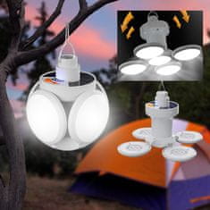 HOME & MARKER® Vodootporna prijenosna solarna kamp svjetiljka, sklopiva LED lampa za šator i kampiranje | FOLDGLAZE