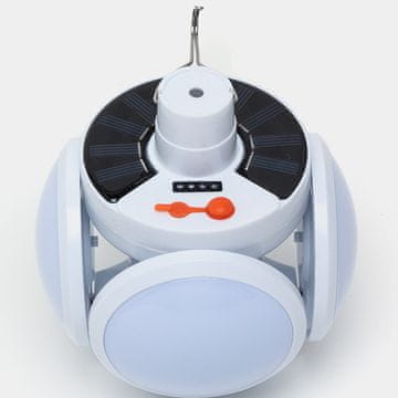 HOME & MARKER® Vodootporna prijenosna solarna kamp svjetiljka, sklopiva LED lampa za šator i kampiranje | FOLDGLAZE