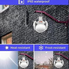 HOME & MARKER® Vodootporna prijenosna solarna kamp svjetiljka, sklopiva LED lampa za šator i kampiranje | FOLDGLAZE