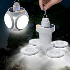 HOME & MARKER® Vodootporna prijenosna solarna kamp svjetiljka, sklopiva LED lampa za šator i kampiranje | FOLDGLAZE