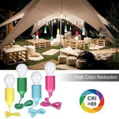 HOME & MARKER® Bežične višebojne LED žarulje za dekoraciju vrta, 4 komada, s daljinskim upravljanjem | HALOGLO