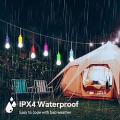 HOME & MARKER® Bežične višebojne LED žarulje za dekoraciju vrta, 4 komada, s daljinskim upravljanjem | HALOGLO