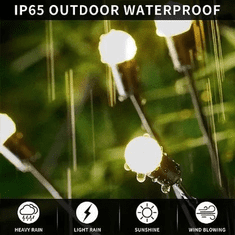 HOME & MARKER® Vremenski otporne solarne LED svjetiljke za vrt, 6 žarulja, za vanjsku uporabu | SOMPEX