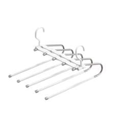 HOME & MARKER® Višerazinska metalna vješalica za 5 pari hlača s čepovima protiv klizanja, organizator za ormar | SMARTHANGER