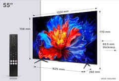 TCL 55P81K TV, QLED TV, 4K UHD, 144 Hz, 139 cm (55)