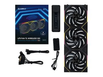 Lian Li UNI FAN TL bežični ventilator za kućište, ARGB, 120 mm, 3 komada + kontroler, crni (12TL1W3B)