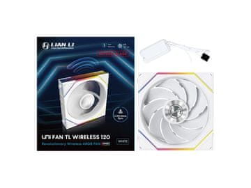 Lian Li UNI FAN TL bežični ventilator za kućište, obrnuta oštrica ARGB, 120 mm, bijela (12RTL1W1W)