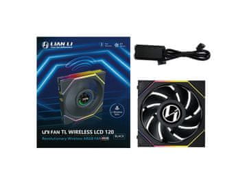 Lian Li UNI FAN TL bežični LCD ventilator za kućište, ARGB, 120 mm, crni (12TLLCD1W1B)