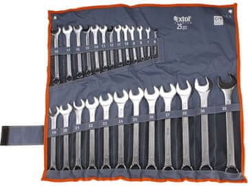 Extol Premium kombinirani ključevi set od 25 komada, 6-7-8-9-10-11-12-13-14-15-16-17-18-19-20-21-22-23-24-25-26-27-28-29-30-32 mm, potpuno polirani, CrV