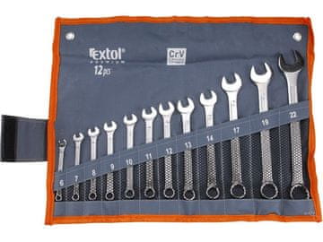 Extol Premium kombinirani ključevi (6333) set od 12 komada, 6-7-8-9-10-11-12-13-14-17-19-22 mm, CrV