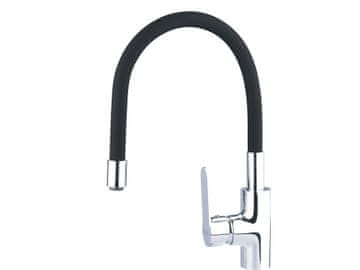 BALLETTO Mješalica za umivaonik 81120, samostojeća miješalica za umivaonik s fleksibilnom rukom, 35 mm, crna