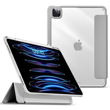eSTUFF BOSTON odvojiva futrola s ogledalom za iPad Pro 12.9 2022/2021. Sivi prednji di
